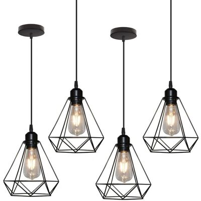 H. AXHUP Lámpara colgante vintage - Luz de techo E27 para comedor, dormitorio, café, bar H. AXHUP Lámpara colgante vintage - Luz de techo E27 para comedor, dormitorio, café, bar
