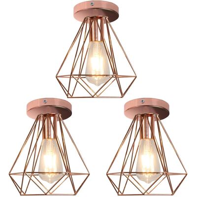 H. AXHUP Lampada Vintage Gabbia - Soffitto E27 20cm Illuminazione H. AXHUP Lampada Vintage Gabbia - Soffitto E27 20cm Illuminazione
