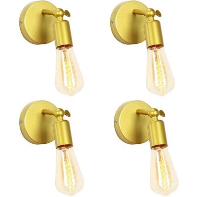 AXHUP Gold Wall Lamp - Vintage Retro 180° Adjustable Interior Light AXHUP Gold Wall Lamp - Vintage Retro 180° Adjustable Interior Light