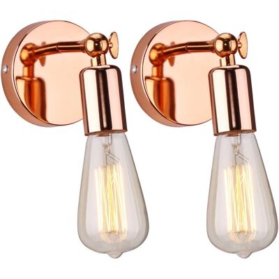 AXHUP - Wall Lamp 180° - Rose Gold - Metal - Wall Lamp AXHUP - Wall Lamp 180° - Rose Gold - Metal - Wall Lamp