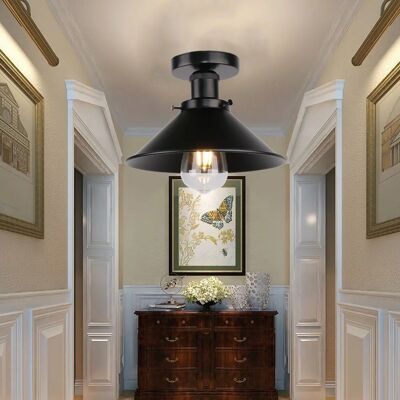 AXHUP - Vintage Industrial - Nero - 22cm - E27 - Lampada a soffitto AXHUP - Vintage Industrial - Nero - 22cm - E27 - Lampada a soffitto