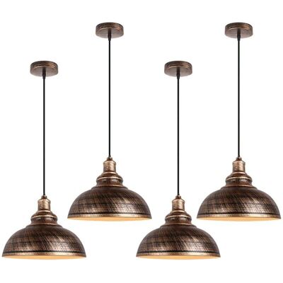 Axhup 4-Piece Vintage Industrial Pendant Lamp Ø29cm Axhup 4-Piece Vintage Industrial Pendant Lamp Ø29cm