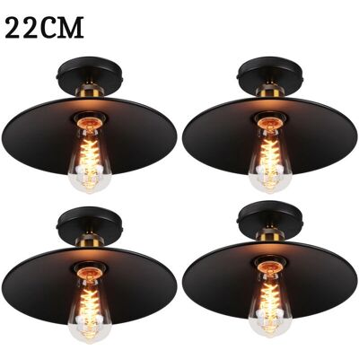 AXHUP 22cm Vintage Retro Ceiling Lamp - Ceiling Light - Black AXHUP 22cm Vintage Retro Ceiling Lamp - Ceiling Light - Black