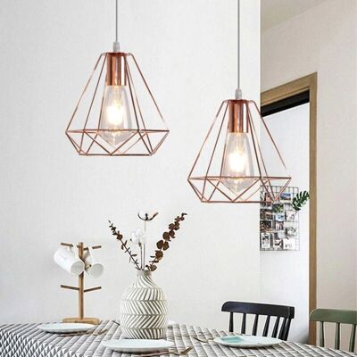 AXHUP - Vintage Pendant Light - 20cm Diameter - E27 Base - Living Room & Bedroom AXHUP - Vintage Pendant Light - 20cm Diameter - E27 Base - Living Room & Bedroom