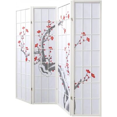 PEGANE - Paravento legno fiore ciliegia - Bois blanc - 4 panneaux - Room divider - Publicité PEGANE - Paravento legno fiore ciliegia - Bois blanc - 4 panneaux - Room divider - Publicité