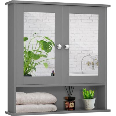 Costway - WoodenCabinet - WallMounted - Mirror Cabinet Costway - WoodenCabinet - WallMounted - Mirror Cabinet