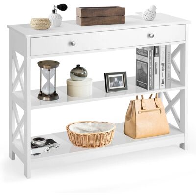 Costway - 3-Tier Console Table - X-Design - Console Table Costway - 3-Tier Console Table - X-Design - Console Table