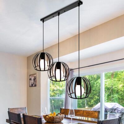 AXHUP Pendant Lamp - Industrial Metal Cage 19cm Black AXHUP Pendant Lamp - Industrial Metal Cage 19cm Black