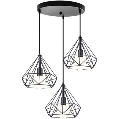 AXHUP Lampada a Sospensione - Ø25cm Industriale Nera E27 - Luce Pendende AXHUP Lampada a Sospensione - Ø25cm Industriale Nera E27 - Luce Pendende