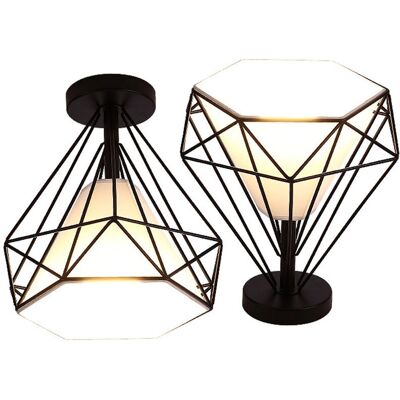 AXHUP Vintage Industrial Ceiling Lamp - E27, 25x25cm, Not Incl. AXHUP Vintage Industrial Ceiling Lamp - E27, 25x25cm, Not Incl.