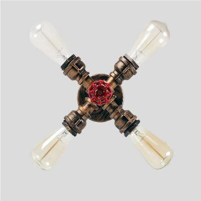 Axhup - 4 Lights Pipe Pendant - Bronze - Pendant light Axhup - 4 Lights Pipe Pendant - Bronze - Pendant light