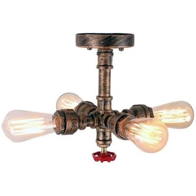 AXHUP Pendant Lamp - Industrial Style, 4 Lights, Metal, for Bedroom & Kitchen AXHUP Pendant Lamp - Industrial Style, 4 Lights, Metal, for Bedroom & Kitchen