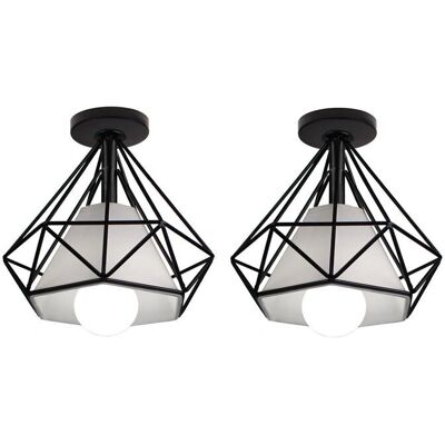 AXHUP Schwarze Diamant-Deckenleuchte - Deckenlampe für Wohnzimmer, Küche, Flur AXHUP Schwarze Diamant-Deckenleuchte - Deckenlampe für Wohnzimmer, Küche, Flur