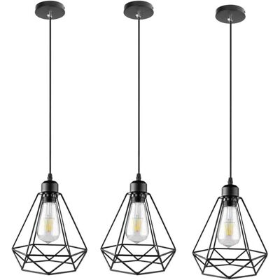 AXHUP 3x Lampada a Sospensione Industriale Vintage AXHUP 3x Lampada a Sospensione Industriale Vintage