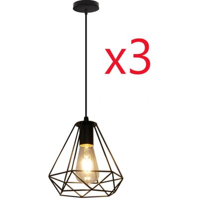 AXHUP Vintage Pendant Lamp - 20cm Iron Cage E27 Ceiling Light for Home & Bar AXHUP Vintage Pendant Lamp - 20cm Iron Cage E27 Ceiling Light for Home & Bar