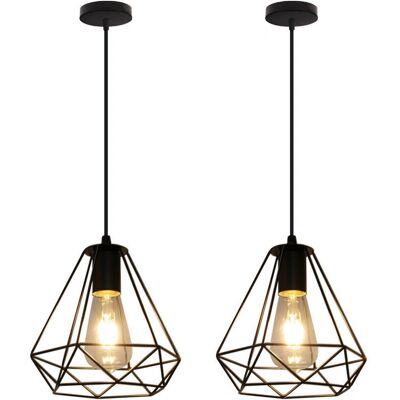 Lampada a Sospensione Vintage AXHUP - Ø20cm - Base E27 - Illuminazione Interna Lampada a Sospensione Vintage AXHUP - Ø20cm - Base E27 - Illuminazione Interna