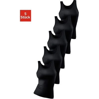 Petite Fleur Schwarzes Baumwollunterhemd - Basic Petite Fleur Schwarzes Baumwollunterhemd - Basic