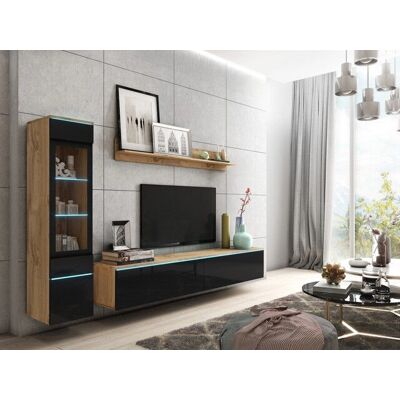 BRATEX - VERA I - Color Wotan/negro brillo - Sala BRATEX - VERA I - Color Wotan/negro brillo - Sala