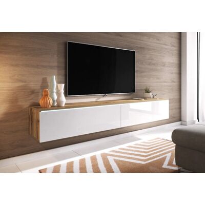 Bratex - Mueble de TV Wotan/Blanco Brillo de 180cm - Mueble de Televisión Bratex - Mueble de TV Wotan/Blanco Brillo de 180cm - Mueble de Televisión