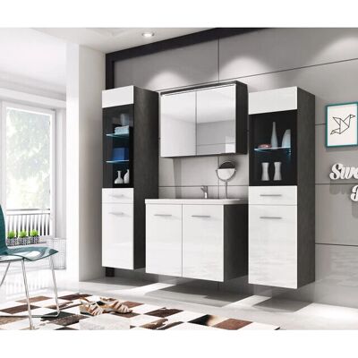 BRATEX - Madrid II - matera - blanco brillo - Bathroom Vanity Set BRATEX - Madrid II - matera - blanco brillo - Bathroom Vanity Set