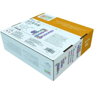 Pastelowy Magnetyczny Obwód Cleverclixx - 70 elementów - Zestaw do budowania Pastelowy Magnetyczny Obwód Cleverclixx - 70 elementów - Zestaw do budowania
