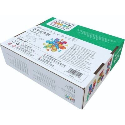 Cleverclixx Magnetyczny Zestaw Budowlany 110 elementów - STEM Nauka Cleverclixx Magnetyczny Zestaw Budowlany 110 elementów - STEM Nauka