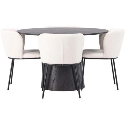 Ebuy24 Lanzo 3 - 120x75x120 cm - mocca - Dining set Ebuy24 Lanzo 3 - 120x75x120 cm - mocca - Dining set