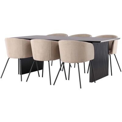 Ebuy24 - Vail - 100x75x200 cm - 7-delt - dining set Ebuy24 - Vail - 100x75x200 cm - 7-delt - dining set