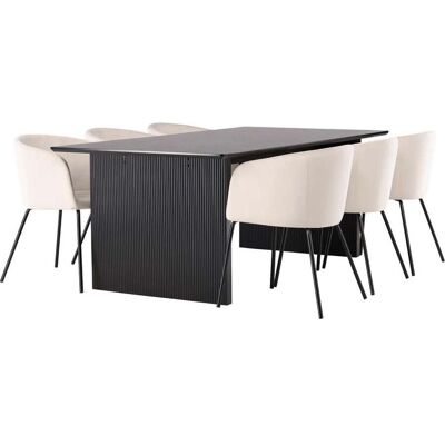 Ebuy24 - Vail 1 - 7-delt - Beige - Spisegruppe Ebuy24 - Vail 1 - 7-delt - Beige - Spisegruppe