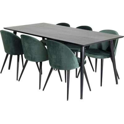 Ebuy24 Dipp180x90blbl - Spisebord og Stoler Set Ebuy24 Dipp180x90blbl - Spisebord og Stoler Set