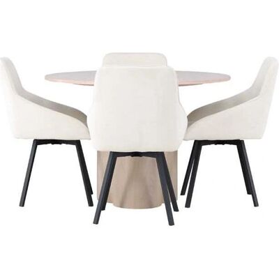 Ebuy24 - Olivia - Hvitvasket bord - Spisegruppe Ebuy24 - Olivia - Hvitvasket bord - Spisegruppe