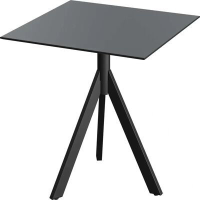 Veba Quadratische Klapptisch 70x70cm Schwarz Stahl - Innen Veba Quadratische Klapptisch 70x70cm Schwarz Stahl - Innen