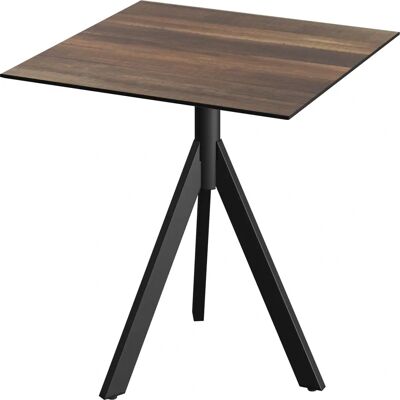 Feros - Tisch - Schwarz/Tropenholz - 70cm x 70cm - Innen Feros - Tisch - Schwarz/Tropenholz - 70cm x 70cm - Innen