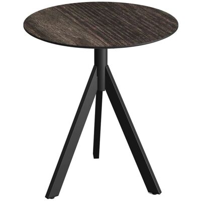 Essentials Infinity - Runder Bistro-Tisch 700mm - Klappbarer schwarzer Stahl & HPL Essentials Infinity - Runder Bistro-Tisch 700mm - Klappbarer schwarzer Stahl & HPL
