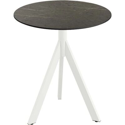 Essentials Infinity Weiß Midnight Marble - Rund Bistro-Tisch - 70cm Essentials Infinity Weiß Midnight Marble - Rund Bistro-Tisch - 70cm