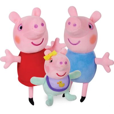 Set di 3 peluche Peppa Pig - Character Options - Giocattolo in peluche Set di 3 peluche Peppa Pig - Character Options - Giocattolo in peluche