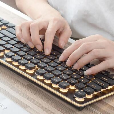 GreenZech White & Blue 104-Key Mechanical Gaming Keyboard - Keyboard GreenZech White & Blue 104-Key Mechanical Gaming Keyboard - Keyboard