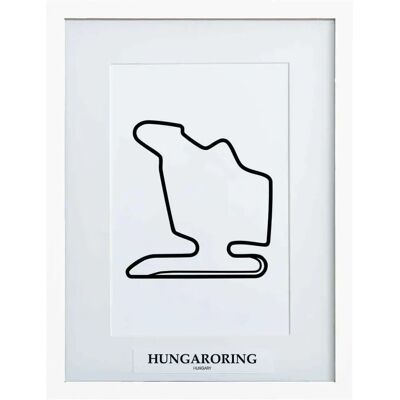 Formule 1 - Hungaroring Circuit 3D Print - Wit Formule 1 - Hungaroring Circuit 3D Print - Wit