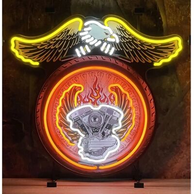 Fiftiesstore - Motorcycle Eagle Neon - 76x70cm - Neon Verlichting Fiftiesstore - Motorcycle Eagle Neon - 76x70cm - Neon Verlichting