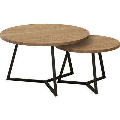 OMG DESIGN Torino Mango Top - schwarzes Gestell - Couchtisch OMG DESIGN Torino Mango Top - schwarzes Gestell - Couchtisch