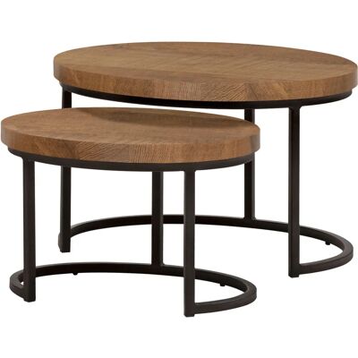 OMG DESIGN Rutger - Old Teak Schwarz - 2er Set Couchtisch OMG DESIGN Rutger - Old Teak Schwarz - 2er Set Couchtisch