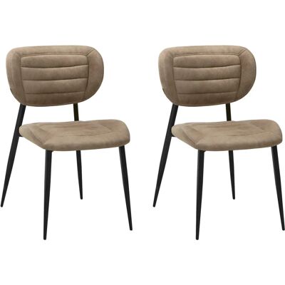 OMG DESIGN - Rikki - Taupe Sitzfläche - Schwarzes Gestell - Dining chair OMG DESIGN - Rikki - Taupe Sitzfläche - Schwarzes Gestell - Dining chair