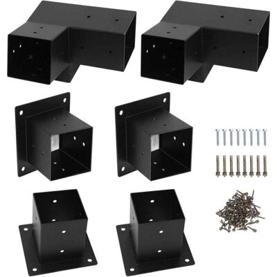 SNQ - Pergola Support Kit - 4x4 post - Steel - Bracket Set SNQ - Pergola Support Kit - 4x4 post - Steel - Bracket Set