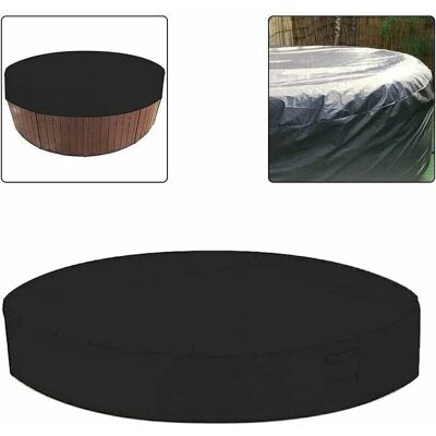 SNQ - Round Spa Cover - 200 cm Ø - Black - Spa Cover SNQ - Round Spa Cover - 200 cm Ø - Black - Spa Cover
