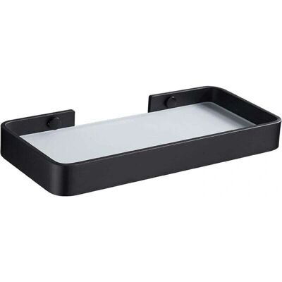 SNQ - Glass Rectangular Shower Shelf - Black - Shower Shelf SNQ - Glass Rectangular Shower Shelf - Black - Shower Shelf