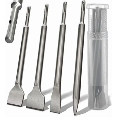 SNQ - SDS-Plus 4pc - Round handle - 142 x 250 - Chisel Set SNQ - SDS-Plus 4pc - Round handle - 142 x 250 - Chisel Set