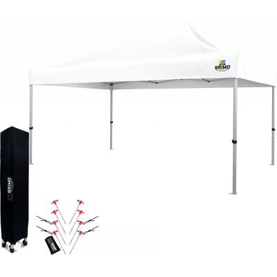 BRIMO - 3x4,5m - 3 plné stěny - 8 kolíků - Gazebo BRIMO - 3x4,5m - 3 plné stěny - 8 kolíků - Gazebo