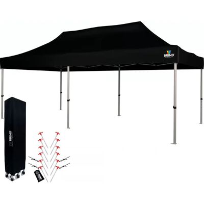 BRIMO - Gazebo 3x6m - 3 täydellistä sivuseinää - musta - Gazebo BRIMO - Gazebo 3x6m - 3 täydellistä sivuseinää - musta - Gazebo