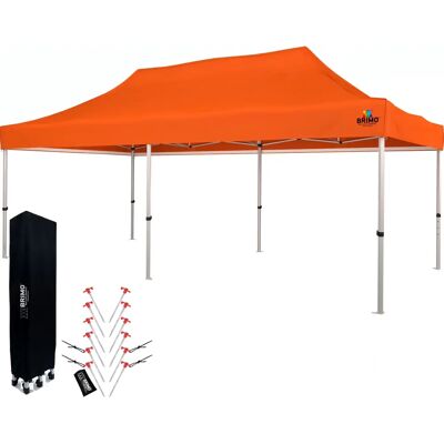 BRIMO - Taivuteltava teltta 3x6m - oranssi - Gazebo BRIMO - Taivuteltava teltta 3x6m - oranssi - Gazebo