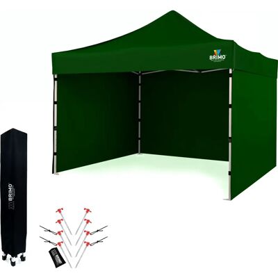 BRIMO - 3x3m folding gazebo - Plné stěny - 8 kolíků - Gazebo BRIMO - 3x3m folding gazebo - Plné stěny - 8 kolíků - Gazebo